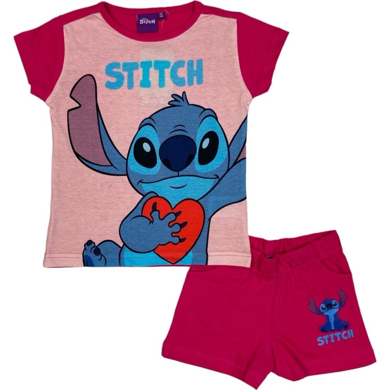 Ensemble T-Shirt avec Short Stitch Disney Taille 3 Ans-98 Cm