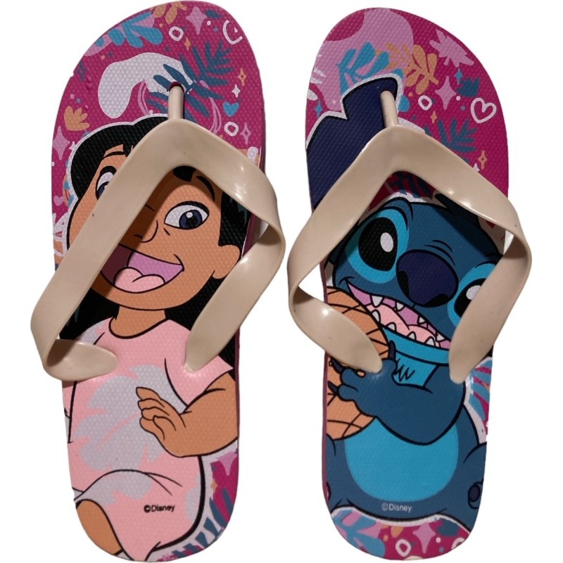 Stitch Disney Flip Flop Color Fuchsia Shoe size 26-27