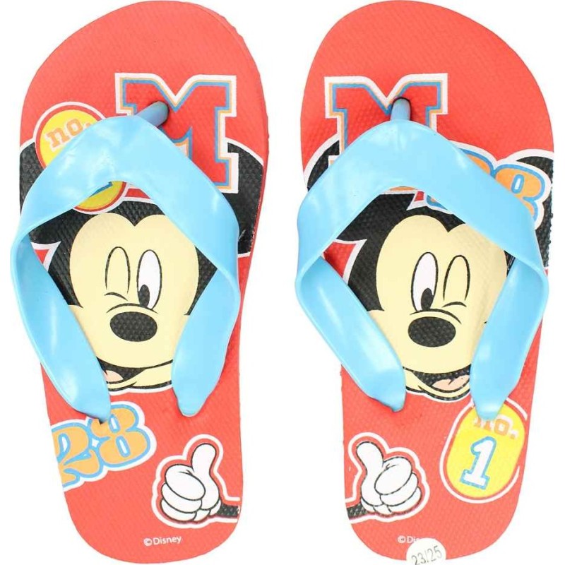 Mickey Disney Flip Flop Color Red Shoe size 23-25