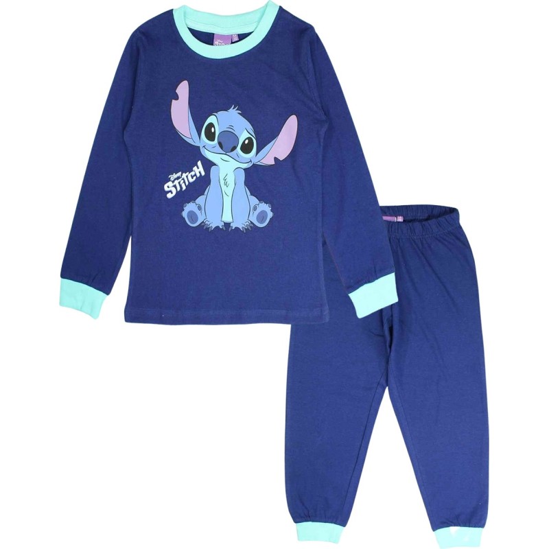 Pyjama Stitch Disney En Coton Taille 3 Ans-98 Cm Couleur Marine