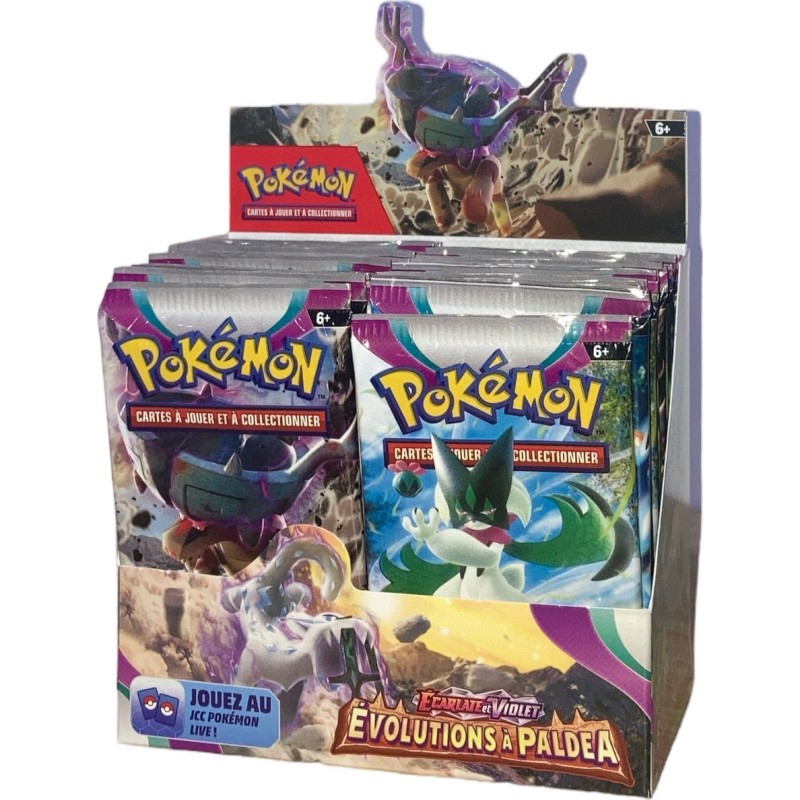 Boite de 36 Booster Pokémon écarlate et violet écarlate et Violet  évolutions à paldea SV02 - FR