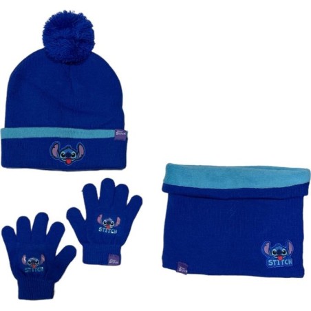 Ensemble bonnet, gants et écharpe Lilo & Stitch Lilas - Achetez en
