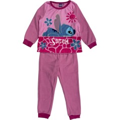 Pyjama Polaire Stitch Disney Couleur Rose Taille 3 Ans 98 Cm