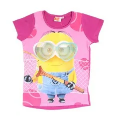 Tee-Shirt Manches Courtes Minions Peace and Love