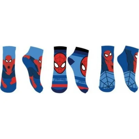 Lot de 3 Paires Socquettes Spiderman Marvel