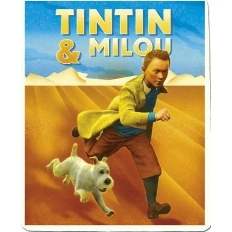 Plaid polaire Tintin et Milou